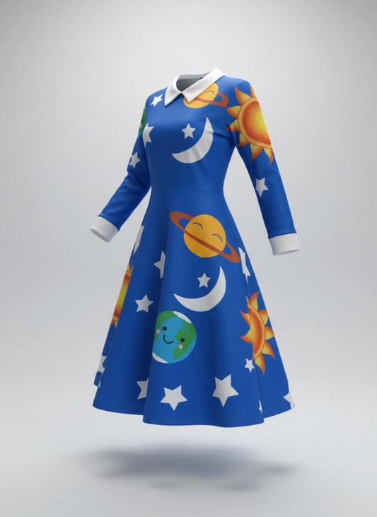 Vestido "Ms. Frizzle" / Sistema Solar - Talla S/M - AA